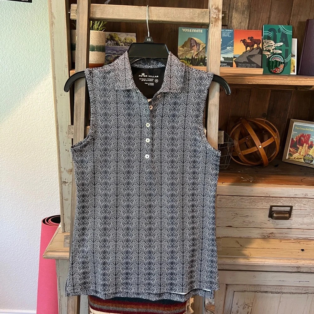 Peter Millar women’s performance sleeveless golf polo size XS